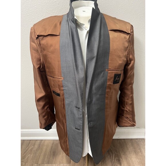 Jos A Bank Joseph Sport Coat Mens Size 41R SLIM FIT Blazer Wool Gray Jacket - Picture 8 of 16